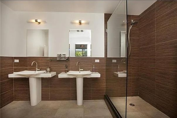 Bathroom, Dual Sink Vanities, Glass Shower, Interior