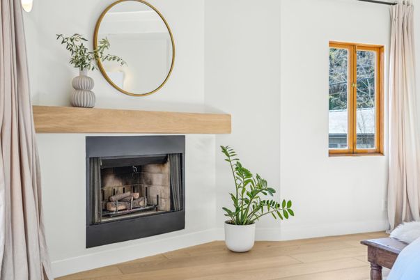 Fireplace, Interior, Wood Texture Flooring