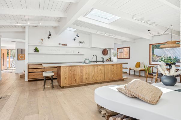 Interior, Kitchen, Wood Texture Flooring