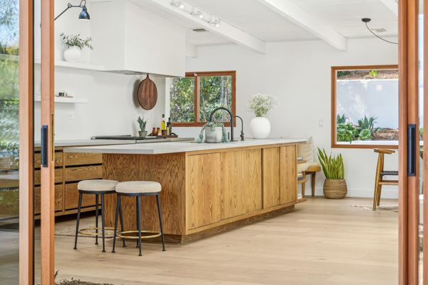 Interior, Kitchen, Wood Texture Flooring