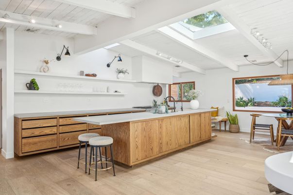 Interior, Kitchen, Wood Texture Flooring