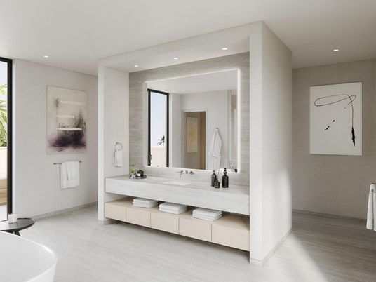 Bathroom, Dual Sink Vanities, Free Standing Baths, Interior, Recessed Lighting
