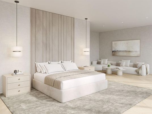 Bedroom, Interior, Pendant Lights, Recessed Lighting
