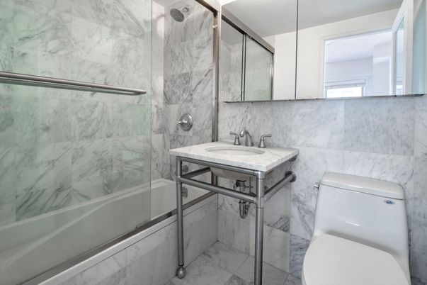Bathroom, Glass Shower, Interior, Marble Walls