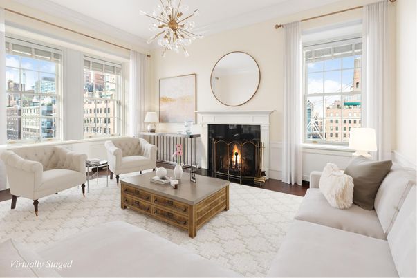 Fireplace, Interior, Living room, Pendant Lights, Wood Texture Flooring