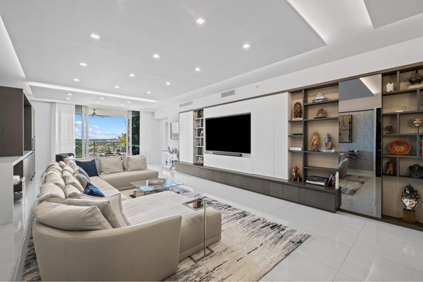 Interior, Living room, Recessed Lighting