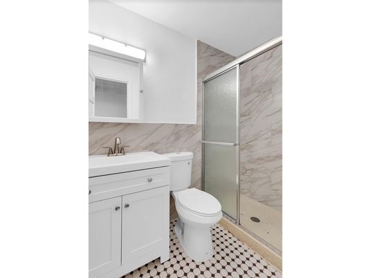 Bathroom, Glass Shower, Interior, Marble Walls