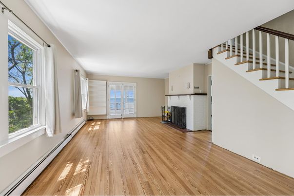 Empty room, Fireplace, Interior, Wood Texture Flooring