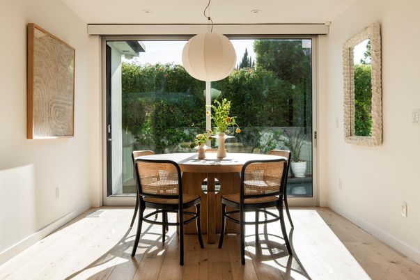 Dining room, Interior, Wood Texture Flooring