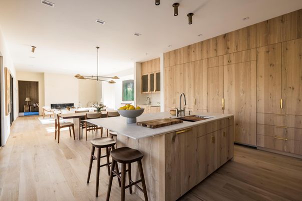 Dining room, Interior, Kitchen, Living room, Pendant Lights, Recessed Lighting, Wood Texture Flooring