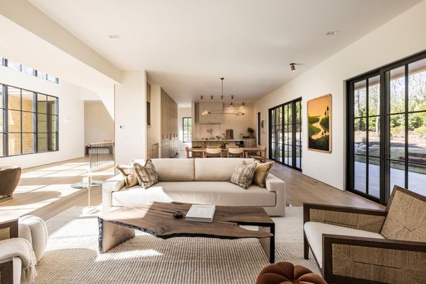 Dining room, Interior, Kitchen, Living room, Pendant Lights, Recessed Lighting, Wood Texture Flooring