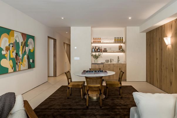 Dining room, Interior, Recessed Lighting