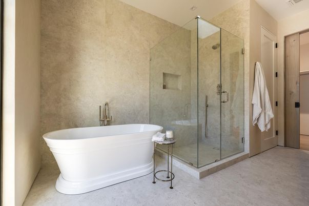 Bathroom, Free Standing Baths, Glass Shower, Interior