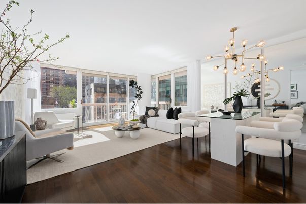 Interior, Living room, Pendant Lights, Wood Texture Flooring