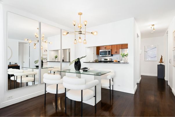 Interior, Kitchen, Pendant Lights, Stainless Steel Appliances, Wood Texture Flooring