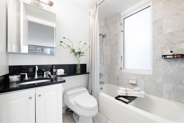 Bathroom, Glass Shower, Interior, Marble Walls