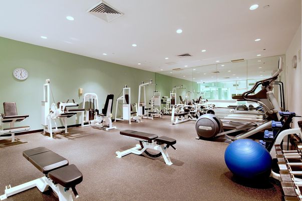 Fitness Equipment, Gym, Interior, Recessed Lighting