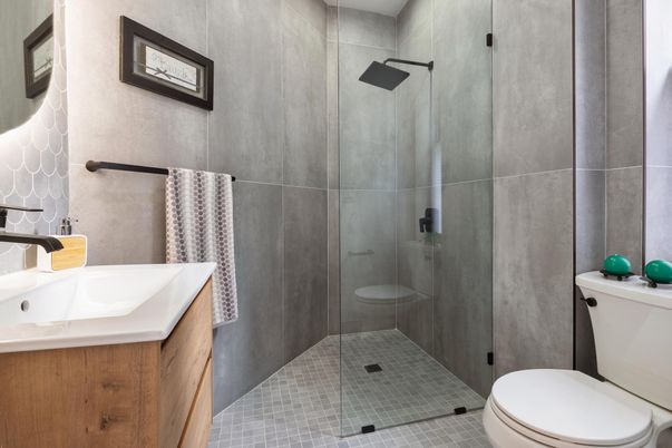 Bathroom, Glass Shower, Interior