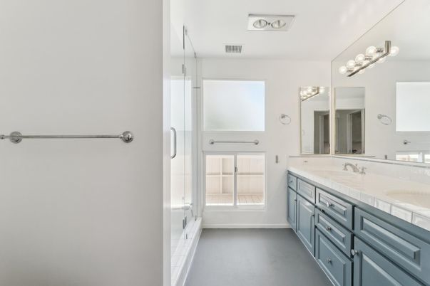 Bathroom, Dual Sink Vanities, Interior, Tile Countertops