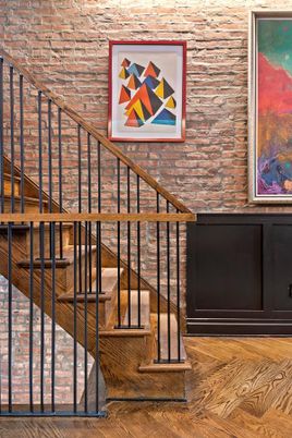 Interior, Stone Walls, Wood Texture Flooring