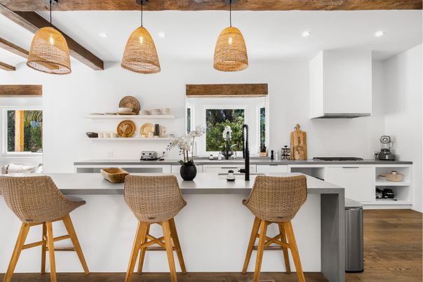 Interior, Living room, Recessed Lighting, Wooden Beams, Wood Texture Flooring