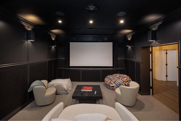 Interior, Projection Screen, Recessed Lighting, Theatre Room