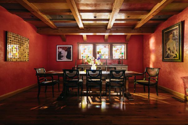 Dining room, Interior, Wooden Beams, Wood Texture Flooring