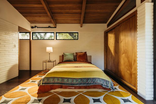 Bedroom, Interior, Stone Walls, Wooden Beams, Wooden Ceilings, Wood Texture Flooring