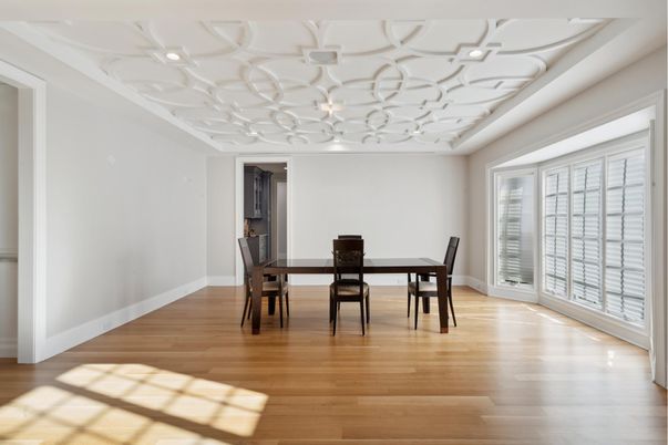 Dining room, Interior, Wood Texture Flooring