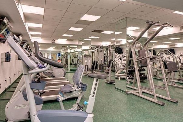 Fitness Equipment, Gym, Interior, Recessed Lighting