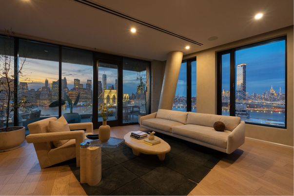 Interior, Living room, Recessed Lighting, Water, Wood Texture Flooring