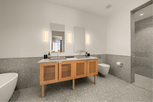 Bathroom, Dual Sink Vanities, Free Standing Baths, Interior, Recessed Lighting