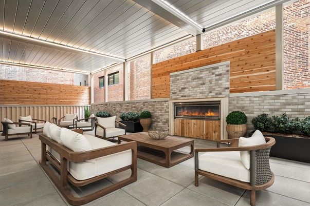 Fireplace, Interior, Living room, Wooden Walls