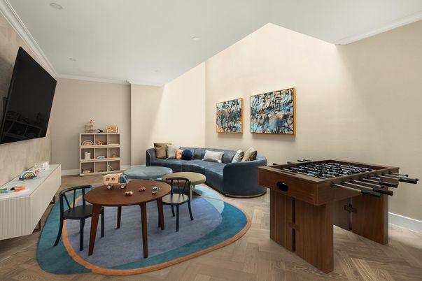 Game Room, Interior, Living room, Recessed Lighting, Wood Texture Flooring