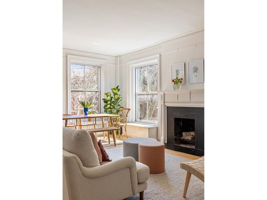 Dining room, Fireplace, Interior, Living room