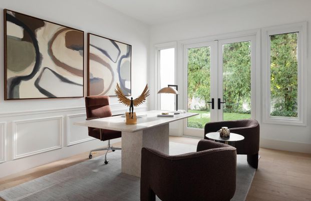 Home Office, Interior, Wood Texture Flooring