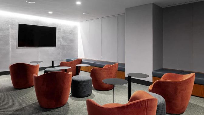 Interior, Living room, Recessed Lighting, Theatre Room