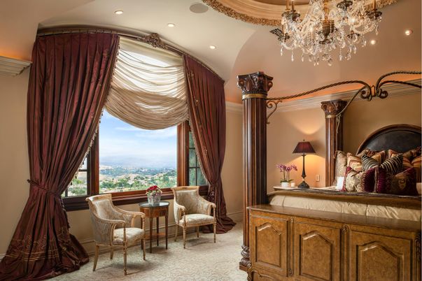 Bedroom, Chandelier, Interior, Recessed Lighting