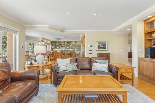 Interior, Kitchen, Living room, Pendant Lights, Recessed Lighting, Wood Texture Flooring