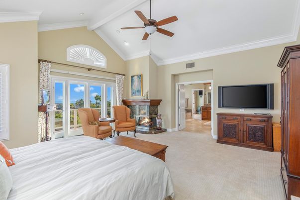 Bedroom, Fireplace, Interior, Recessed Lighting