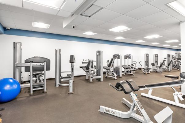 Fitness Equipment, Gym, Interior, Recessed Lighting