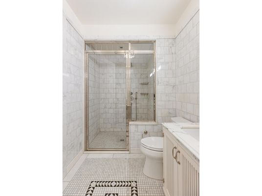 Bathroom, Glass Shower, Interior, Marble Walls