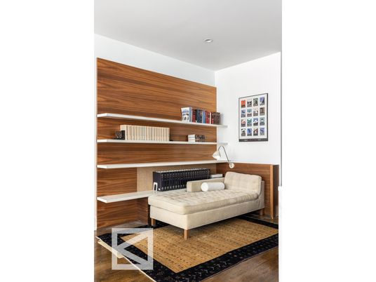 Interior, Recessed Lighting, Wood Texture Flooring, Wooden Walls