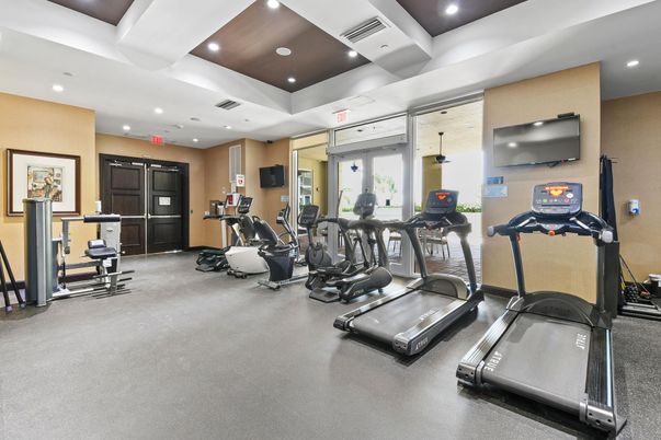 Fitness Equipment, Gym, Interior, Recessed Lighting