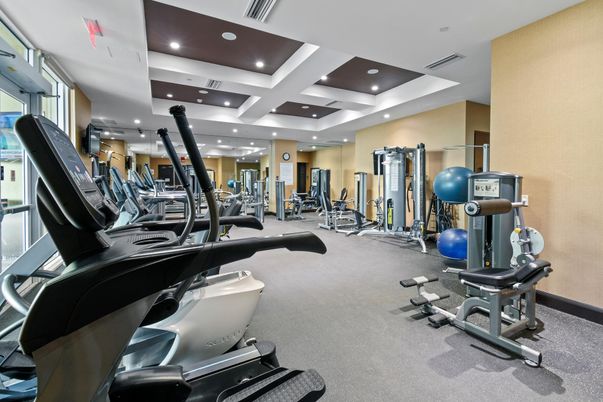 Fitness Equipment, Gym, Interior, Recessed Lighting