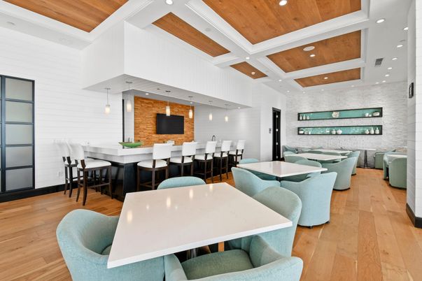 Dining room, Interior, Pendant Lights, Recessed Lighting, Stone Walls, Wooden Beams, Wooden Ceilings, Wood Texture Flooring