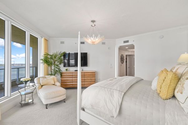 Bedroom, Chandelier, Interior, Recessed Lighting, Water