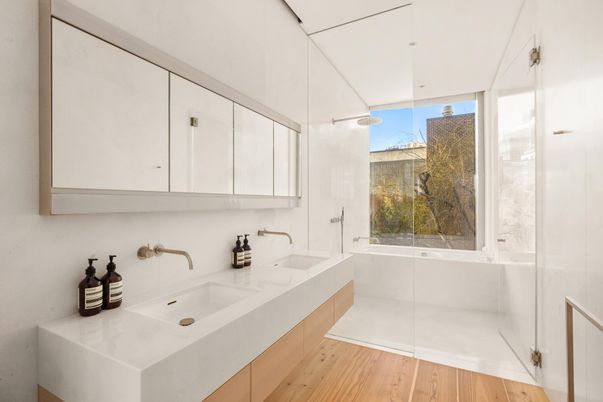 Bathroom, Interior, Wood Texture Flooring