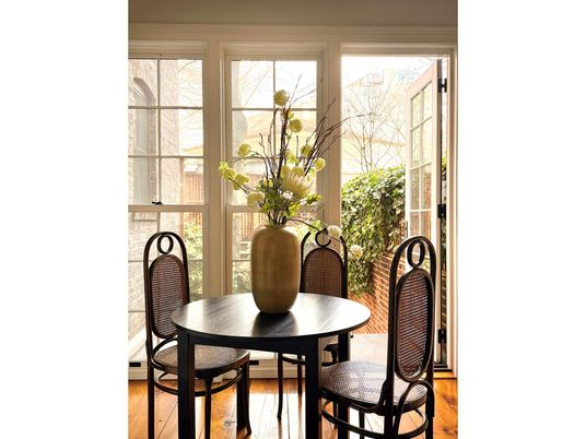 Dining room, Interior, Wood Texture Flooring