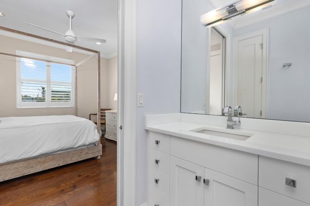 Bathroom, Bedroom, Interior, Recessed Lighting, Wood Texture Flooring